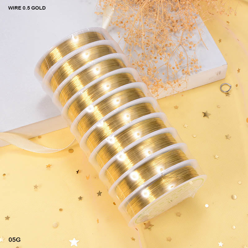 WIRE 0.5 GOLD (10 ROLL) (05G) - GIFT TO LOVE