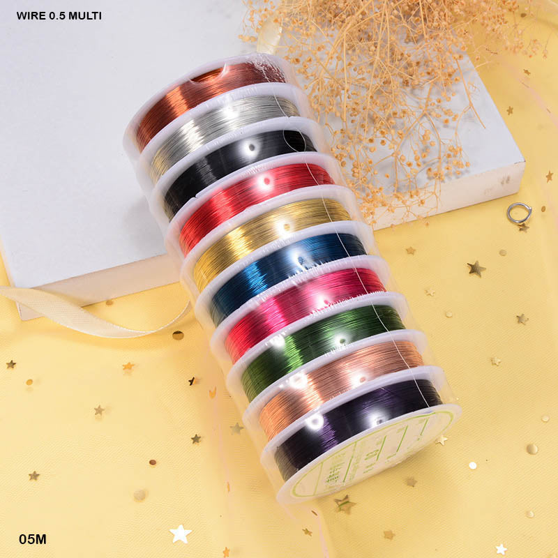 Wire 0.5 Multi (10 Roll) (05M)-Gift To Love-Art & Craft