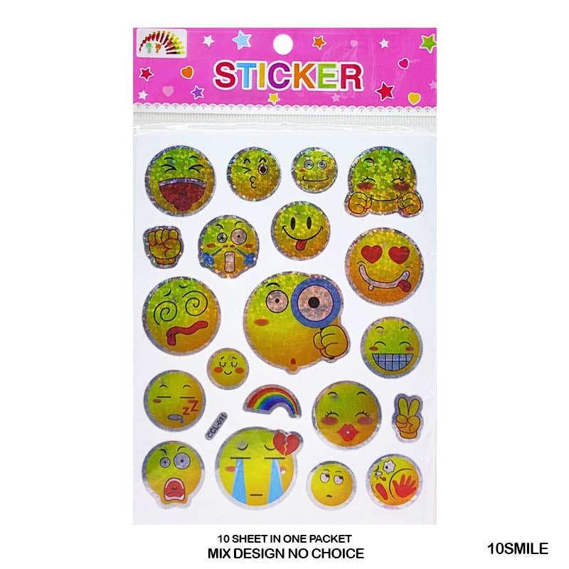 10Smile Smile Sticker (10 Sheet)-Gift To Love-Art & Craft