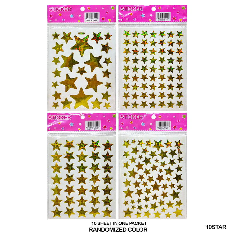 Star Sticker 10 Sheets-Gift To Love-Art & Craft