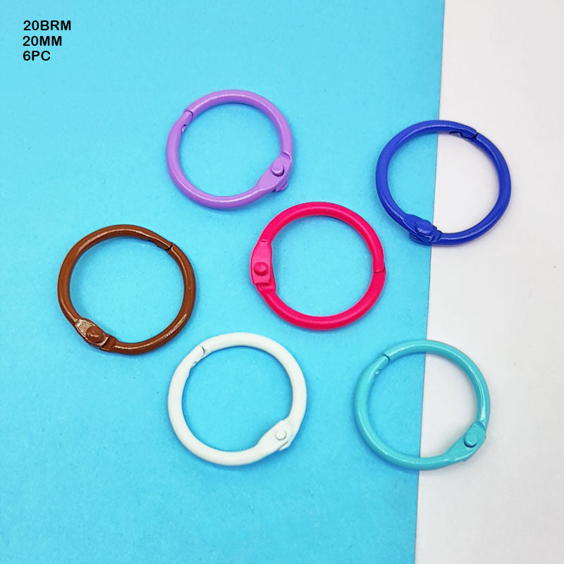 20Mm Book Binding Multi Ring (6Pc) (20Brm)-Gift To Love-Art & Craft