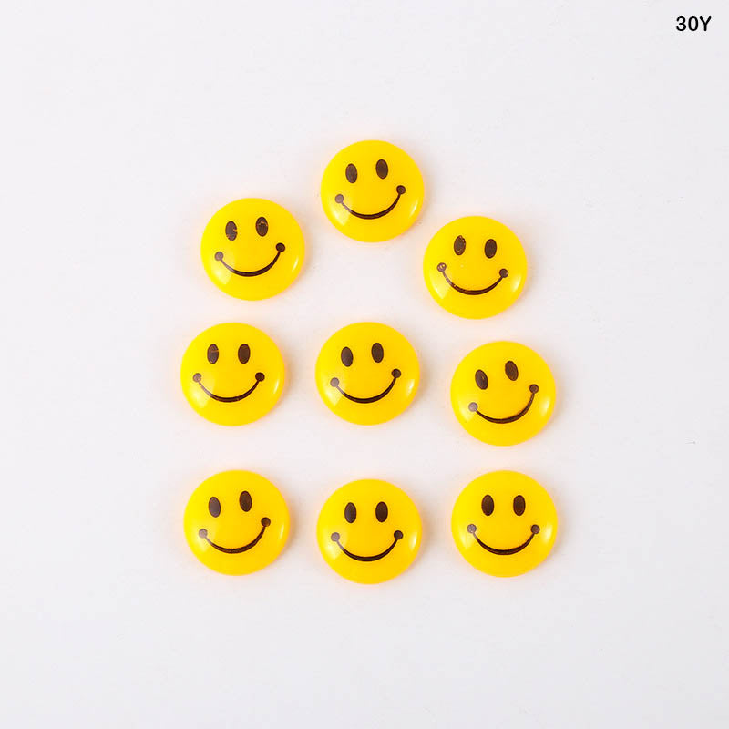 30MM SMILE MAGNET YELLOW 12PCS (30Y) - GIFT TO LOVE