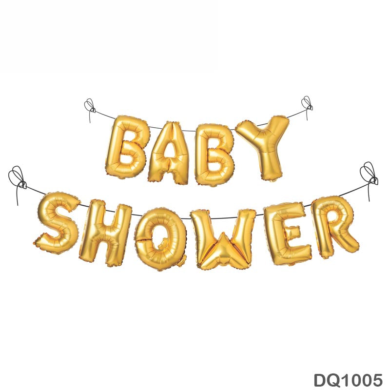 Dq1005 Baby Shower Foil Print Baner-Gift To Love-Art & Craft