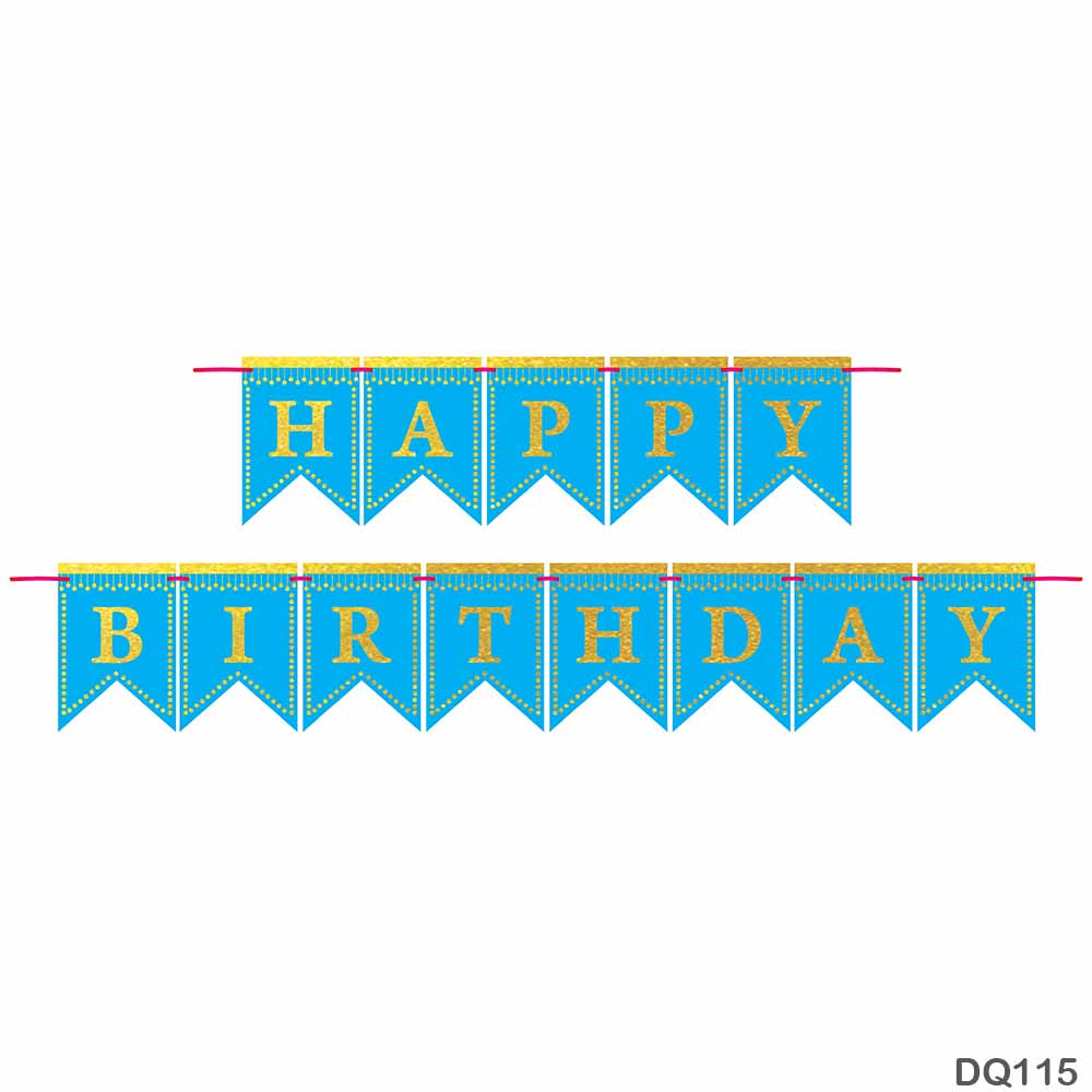 Dq115 Happy Birthday Glitter Banner-Gift To Love-Art & Craft