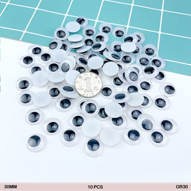 Googly Eye Sp Round 30Mm (10 Pcs) (Gr30)