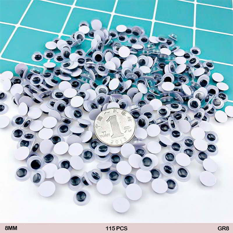 Googly Eye Sp Round 8Mm (115 Pcs) (Gr8)