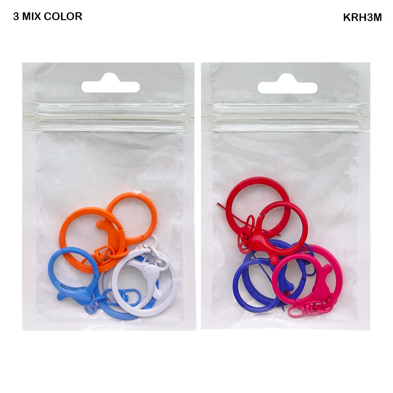 Krh3M Key Ring With Hook 3Pc Multi 1.6X30Mm