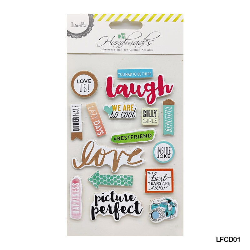 Lfcd01 Scrapbooking 3D Sticker-Gift To Love-Art & Craft