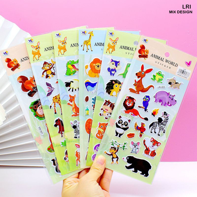 Lri Animal World Sticker-Gift To Love-Art & Craft