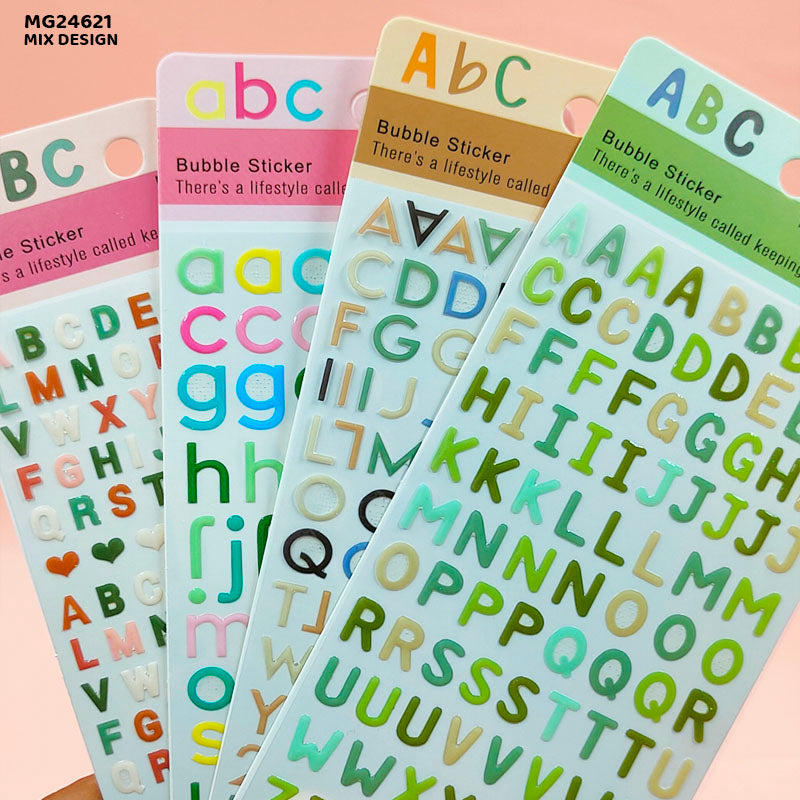 Mg24621 Bubble Alphabet Sticker