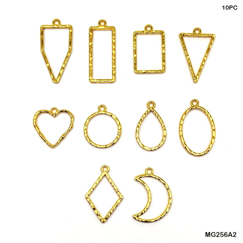 Mg256A2 Bezels Mix Shape 10Pc Gold-Gift To Love-Art & Craft