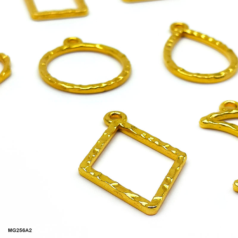 Mg256A2 Bezels Mix Shape 10Pc Gold