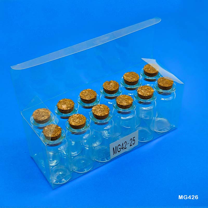 Mg4226 Message Bottle Mini 12Pc 11X23Mm Cork Lid