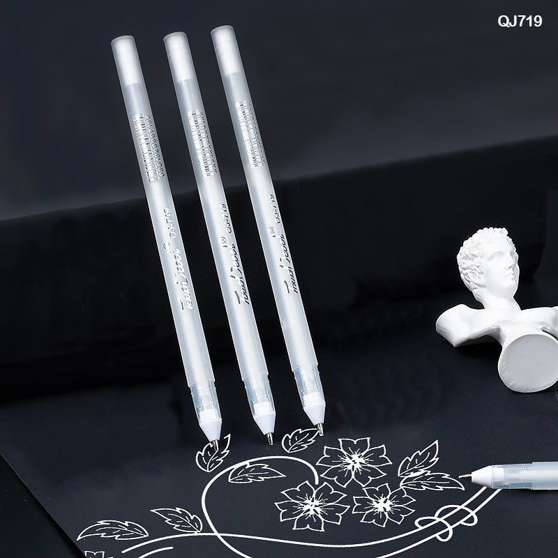 Qj719 3Pcs Highlights Pen White 0.8Mm-Gift To Love-Art & Craft