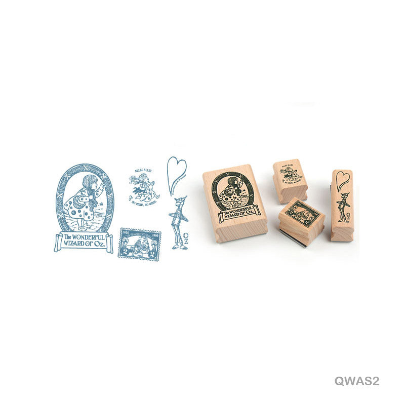 Qwas2 Quartet Wooden Antique Stamp 4Pc-Gift To Love-Art & Craft