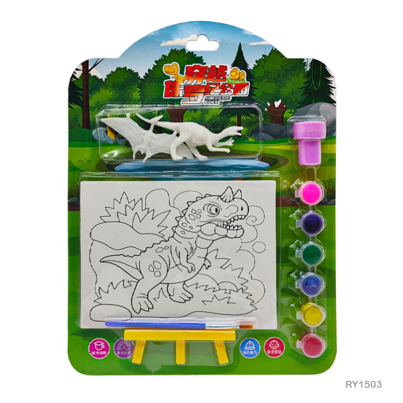 Ry1503 Diy Printed Dinosaur Board With Easel Kit (16X12Cm)-Gift To Love-Art & Craft