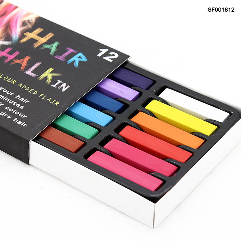 Hair Chalk 12 Colors Black Box (Sf001812)