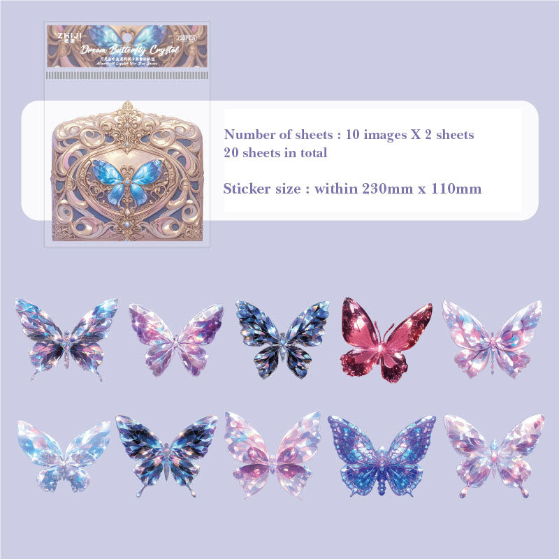 Tz013102 Crystal Box Series Paper Sticker 20Pc-Gift To Love-Art & Craft