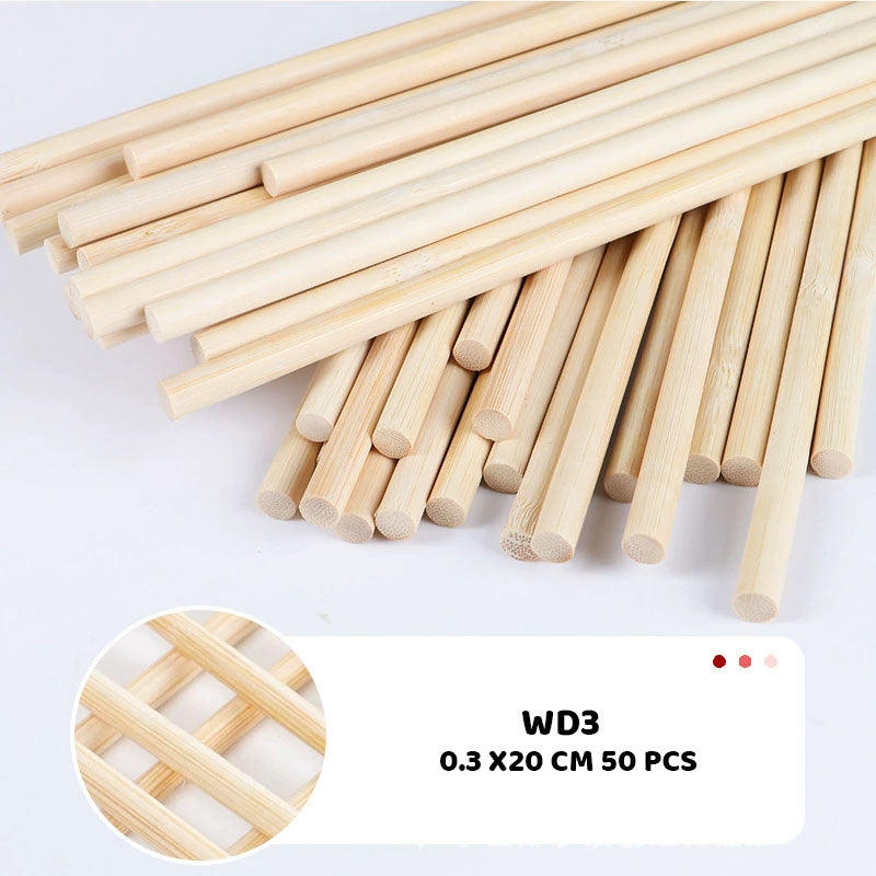 Wood Stick Plain 0.3 Cm X 20 Cm (50 Pcs In 1 Packet)-Gift To Love-Art & Craft