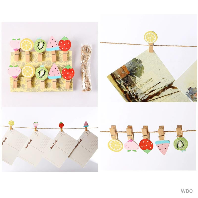 Wooden Design Fancy Clip 1 packet