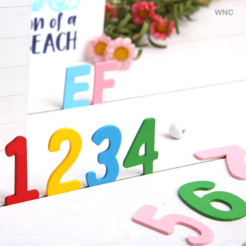 Wooden Number Color Small (Wnc)