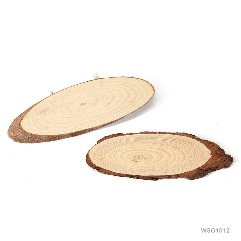 Wooden Slice Oval 10-12 X 25 Cm