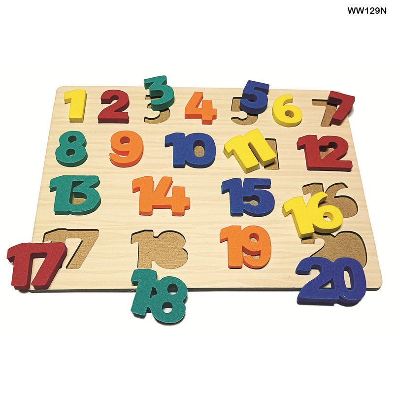 Ft Ww129N 12X9 Alphabet Number Wooden Board 1 To 20 Eva