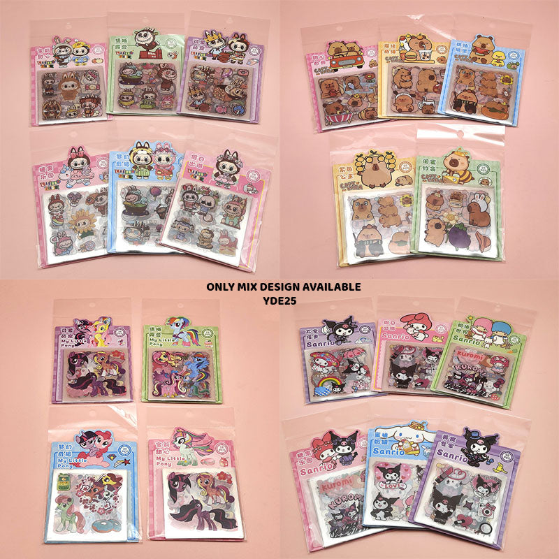 25 Pcs Cartoon Print Kids Sticker